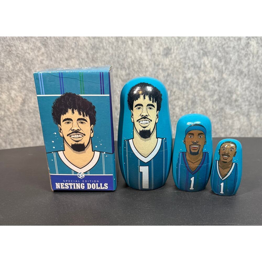 NBA Charlotte Hornets Special Edition 35th Anniversary Nesting Dolls Rare